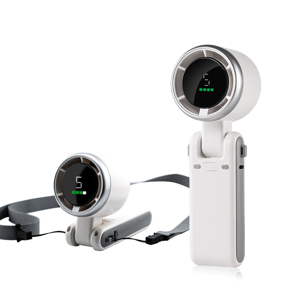 Portable Folding Mini Fan Handheld & Neck Fan High-Speed Turbo for Outdoor & Desk