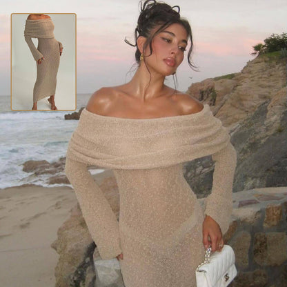 Women’s Holiday Knitted Maxi Dress