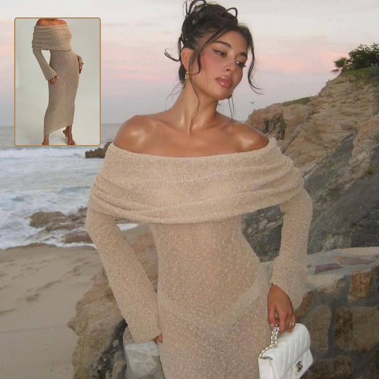 Women’s Holiday Knitted Maxi Dress