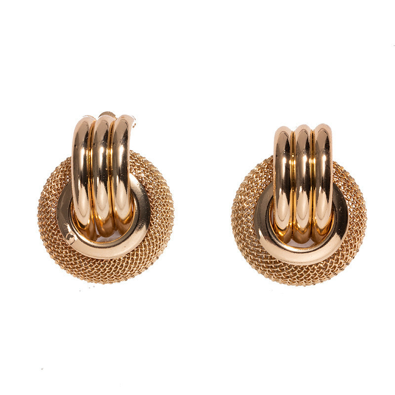 European & American Style Grid Earrings