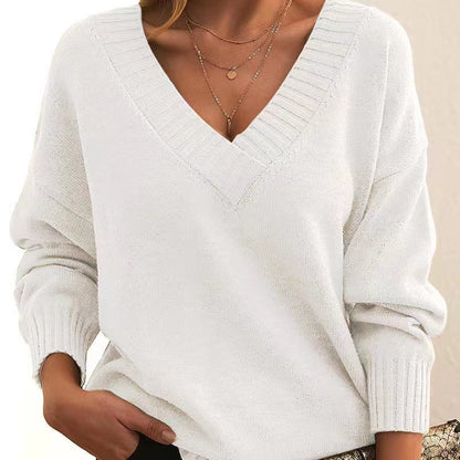 Women’s V-Neck Knit Sweater