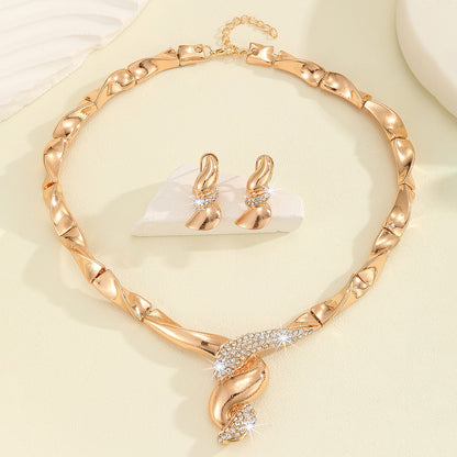 Women Thread Necklace And Earrings Jewelry Sets