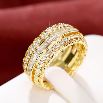 lower Zircon Statement Ring for Women