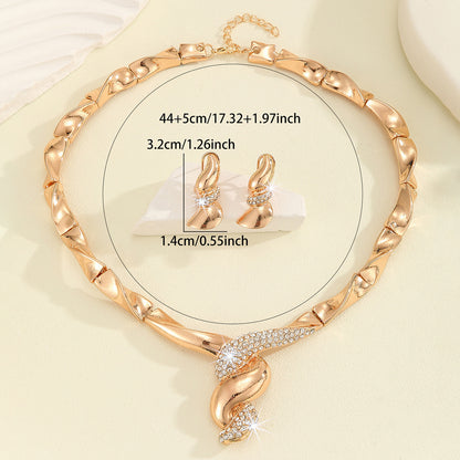 Women Thread Necklace And Earrings Jewelry Sets