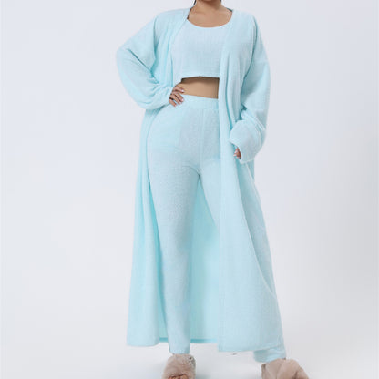 Women’s Cozy 3-Piece Pajama Set Winter Lounge Matching Set