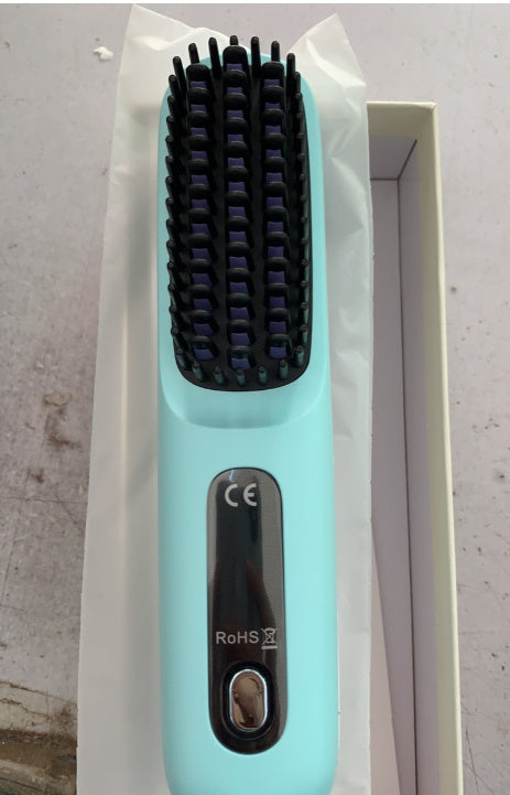 2-in-1 Wireless Hair Straightener & Comb – Fast Heating USB Brush