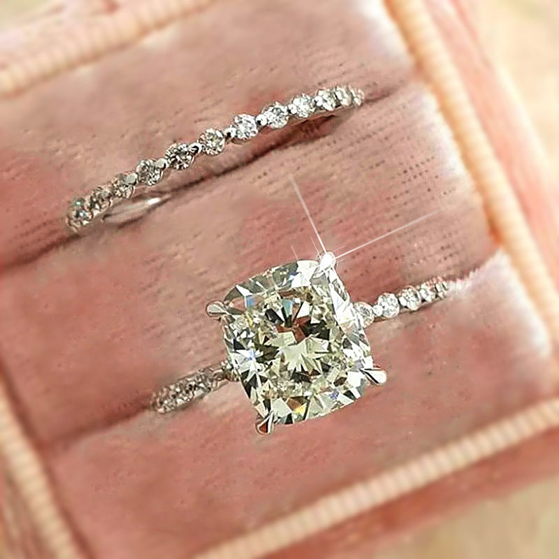 Women's Square Light Luxury Ring