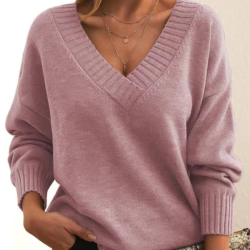 Women’s V-Neck Knit Sweater