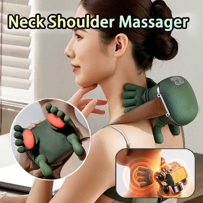 Wireless Electric Neck & Shoulder Massager – Back Kneading Pain Relief