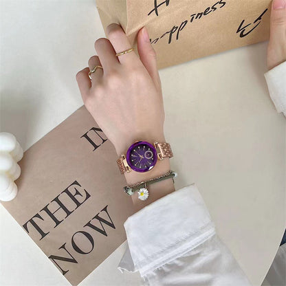 Women Steel Band Waterproof Watch