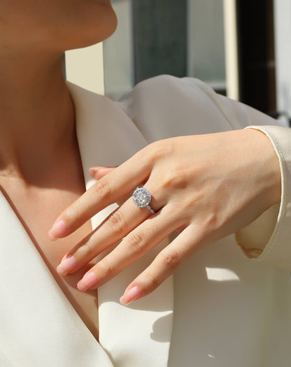 Sterling Silver 3-Carat Moissanite Jewelry Set