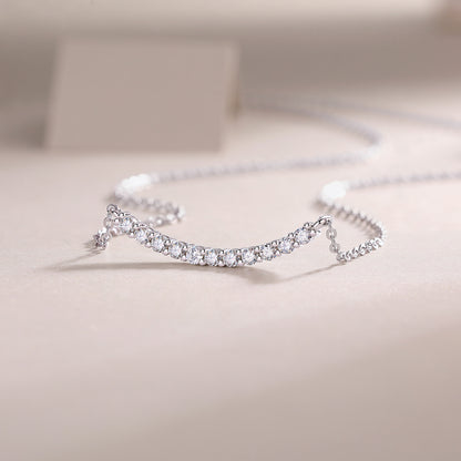 Sterling Silver Moissanite Necklace Set