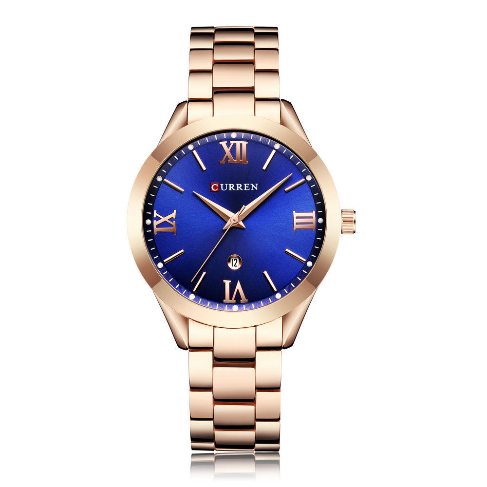 CURREN RoséLuxe Women’s Quartz Watch – Elegant Rose Gold Luxury Timepiece for Ladies
