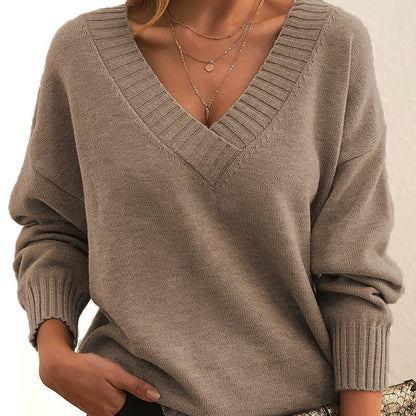 Women’s V-Neck Knit Sweater