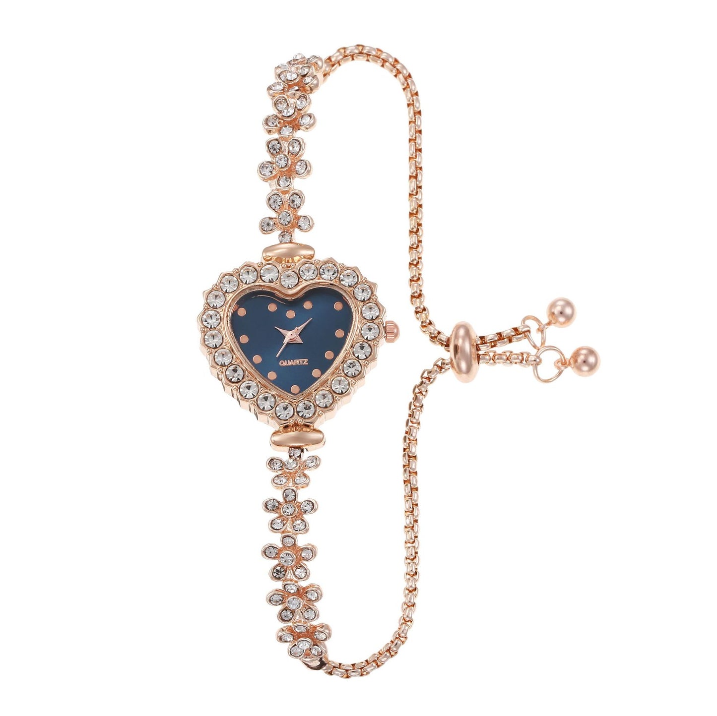 Women Flower Chain Diamond-embedded Love Elegant All-match Watch
