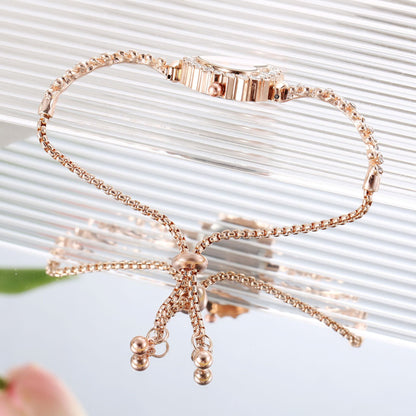 Women Flower Chain Diamond-embedded Love Elegant All-match Watch