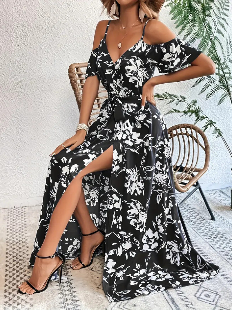 Women’s Off-Shoulder Floral Maxi Dress