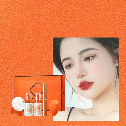 5-Piece Light Fog Makeup Set – Natural Look Foundation, Lip Tint, Blush, and More