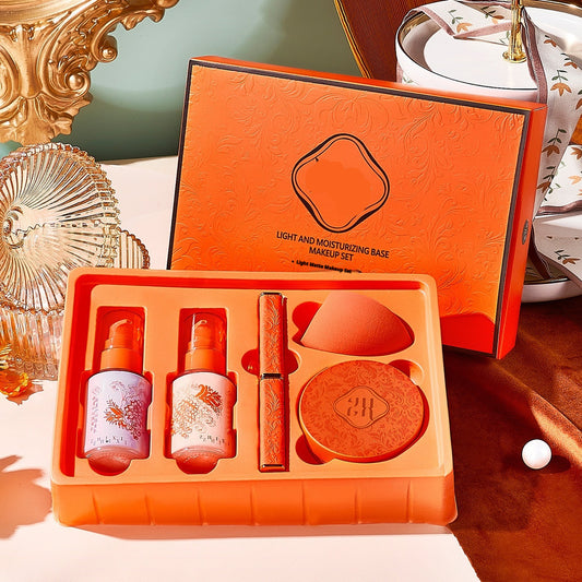 5-Piece Light Fog Makeup Set – Natural Look Foundation, Lip Tint, Blush, and More