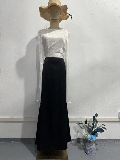 Women’s Elegant Summer Chiffon & Satin Maxi Dress