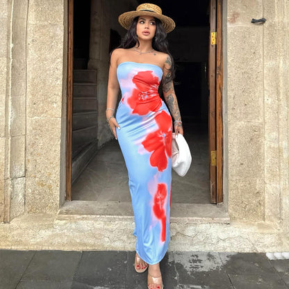 Summer Sexy Tube Long Dress for Women