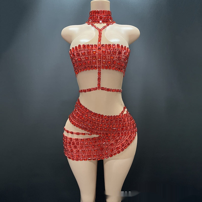 Women’s Rhinestone Tube Top Vest