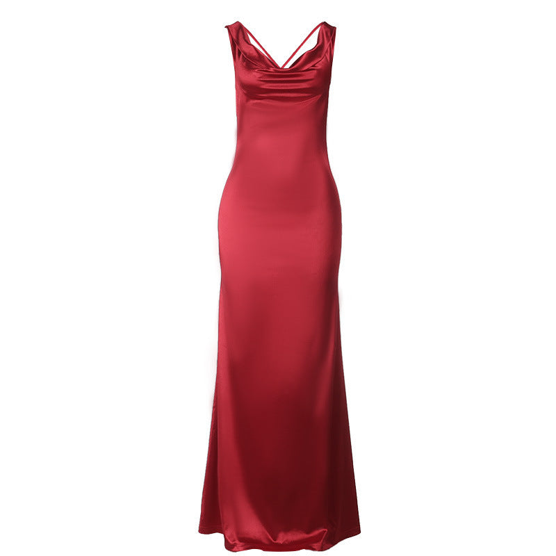 Women’s Deep Drape Neck Gown