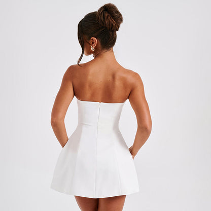 Sexy Backless Slim Tube Dress for Women