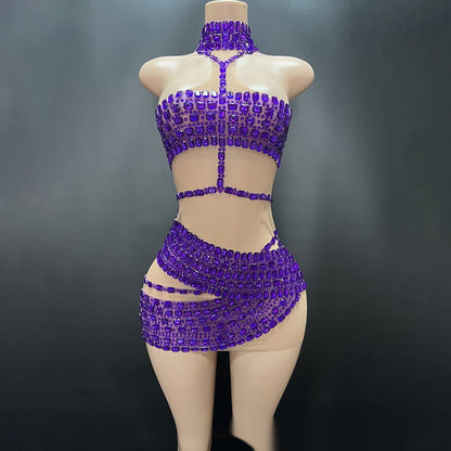 Women’s Rhinestone Tube Top Vest