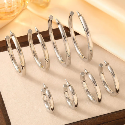 Minimalist Hollow Hoop Earrings