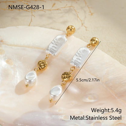 Ins Retro Design Baroque Pearl Earrings