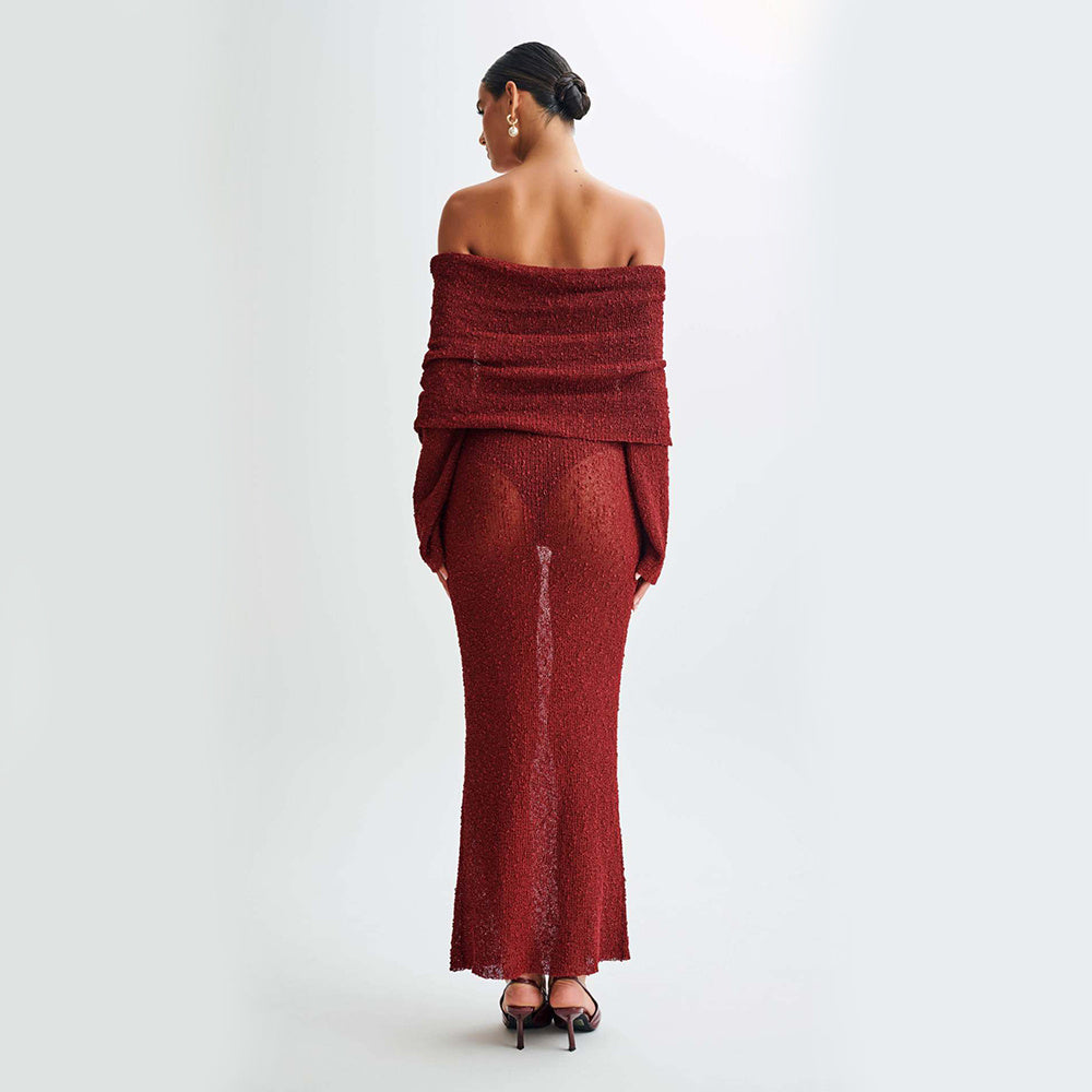Women’s Holiday Knitted Maxi Dress