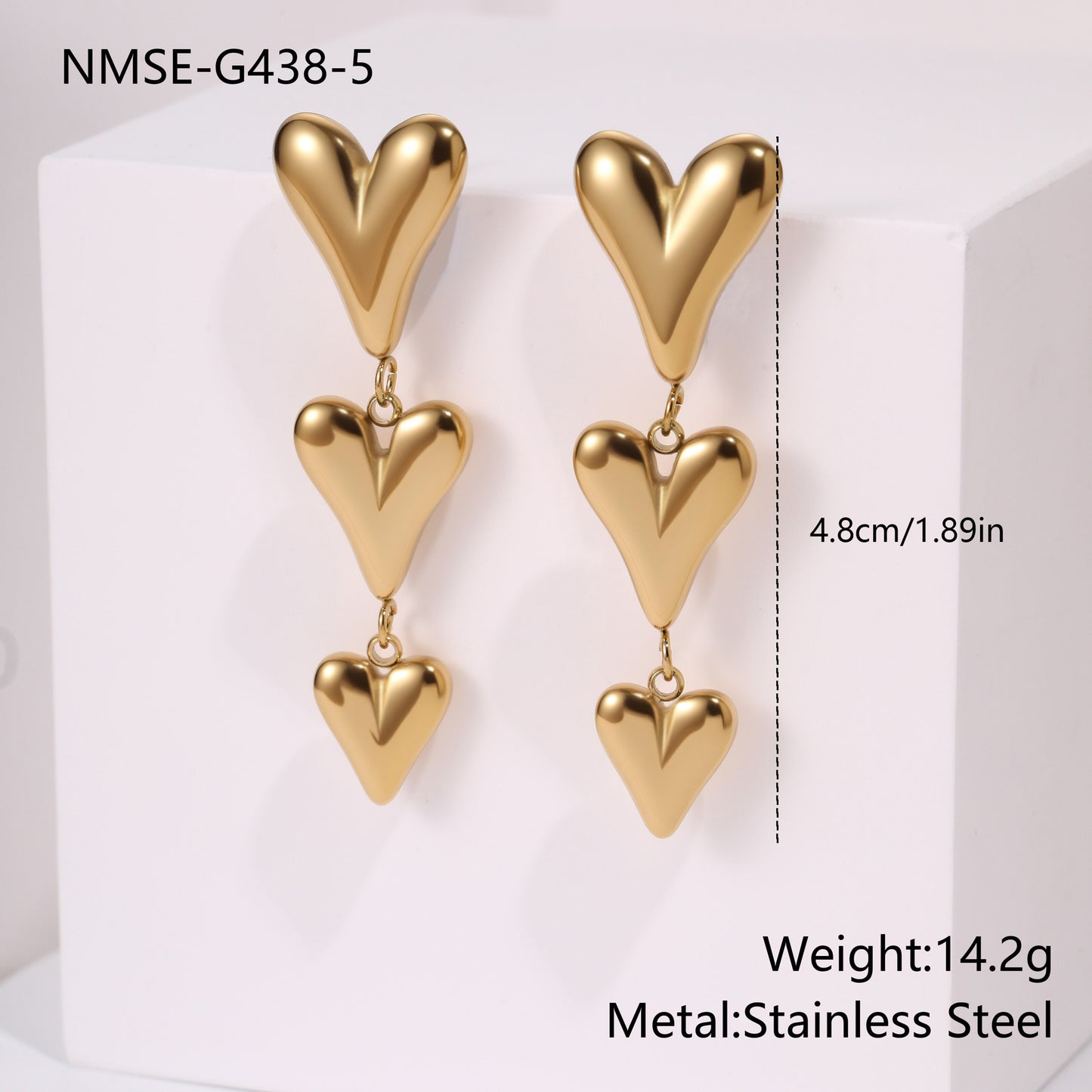 ModernLove Minimalist Heart-Shaped Earrings