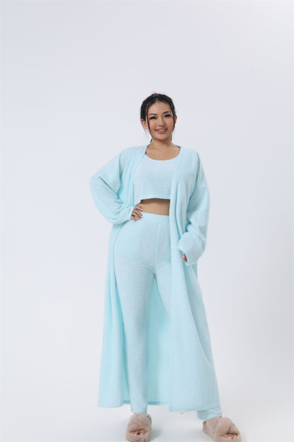 Women’s Cozy 3-Piece Pajama Set Winter Lounge Matching Set