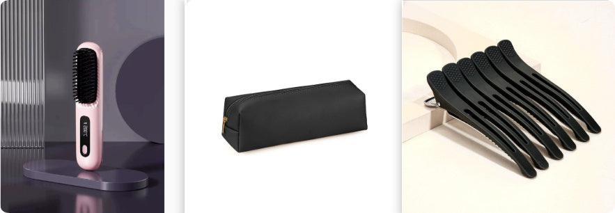 2-in-1 Wireless Hair Straightener & Comb – Fast Heating USB Brush