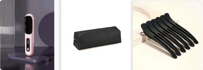 2-in-1 Wireless Hair Straightener & Comb – Fast Heating USB Brush