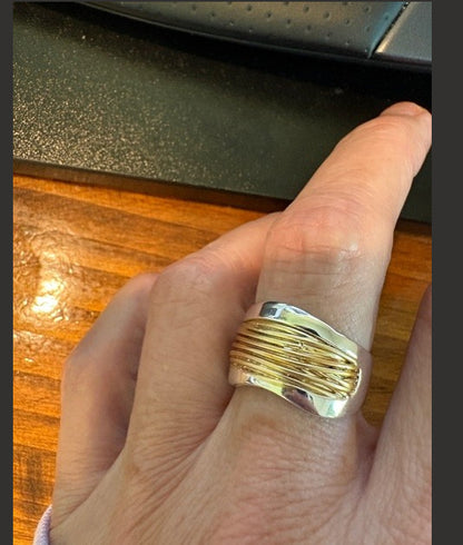 Double Color Steel Wire Wide Surface Handy Ring