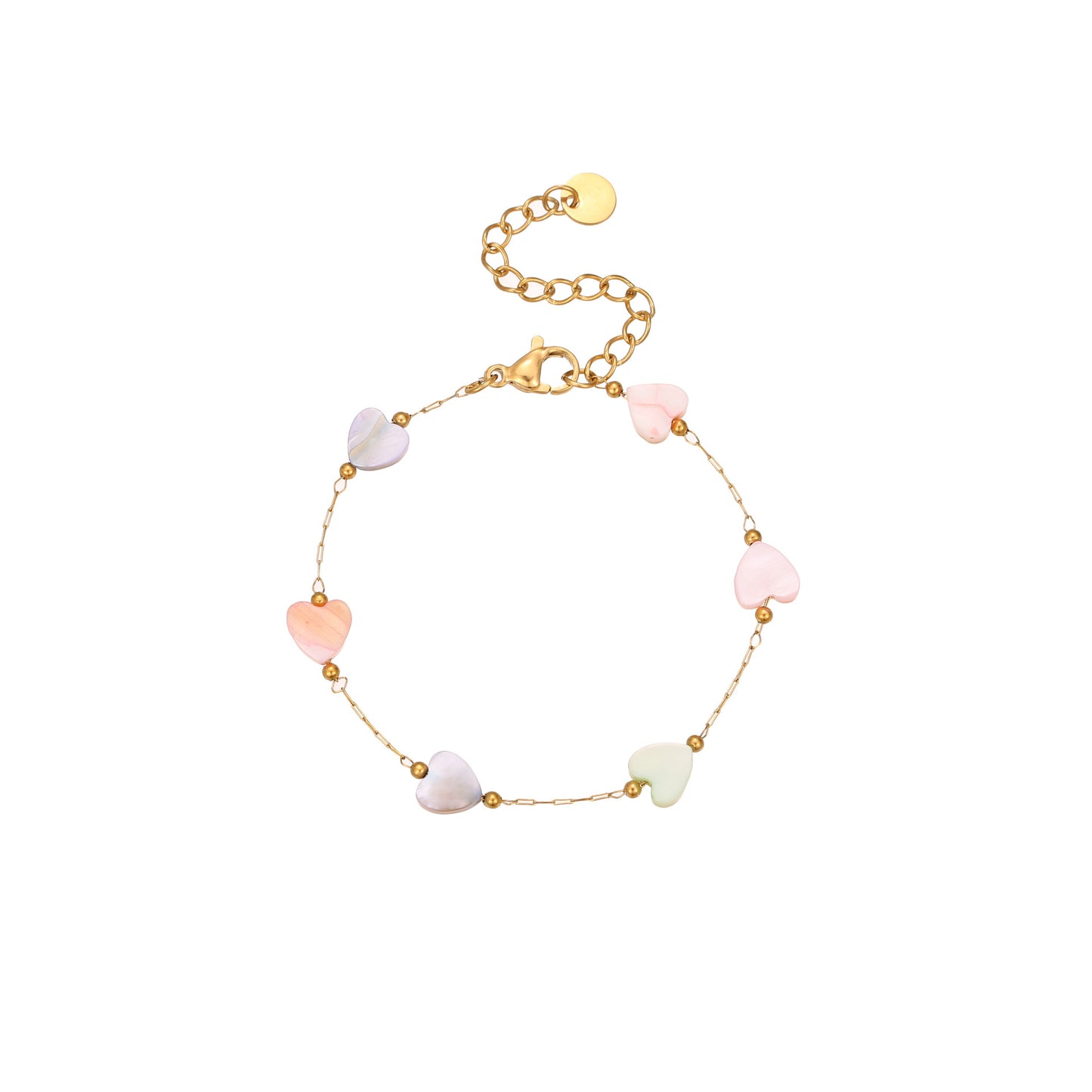 uroraLove INS Fashion Colorful Heart Necklace