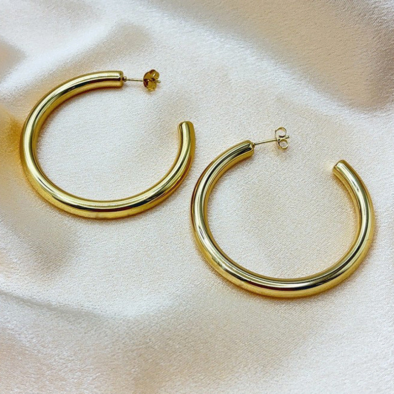 Minimalist Hollow Hoop Earrings