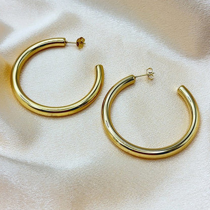 Minimalist Hollow Hoop Earrings