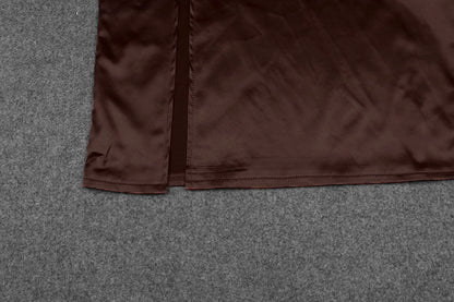 Ladies Fashion Backless Halter V-Neck Dress