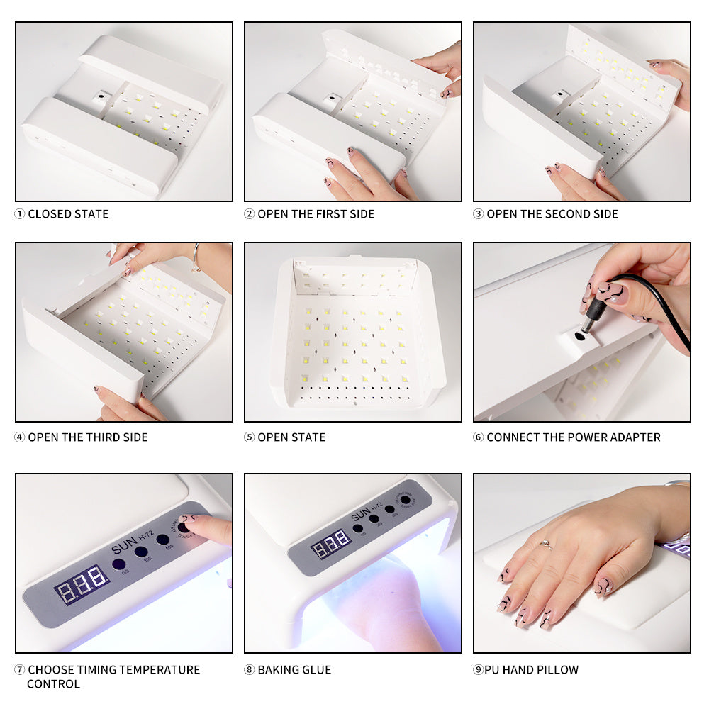 UV LED Nail Lamp for Gel & Press-On Nails