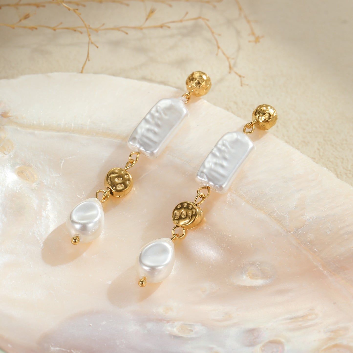 Ins Retro Design Baroque Pearl Earrings