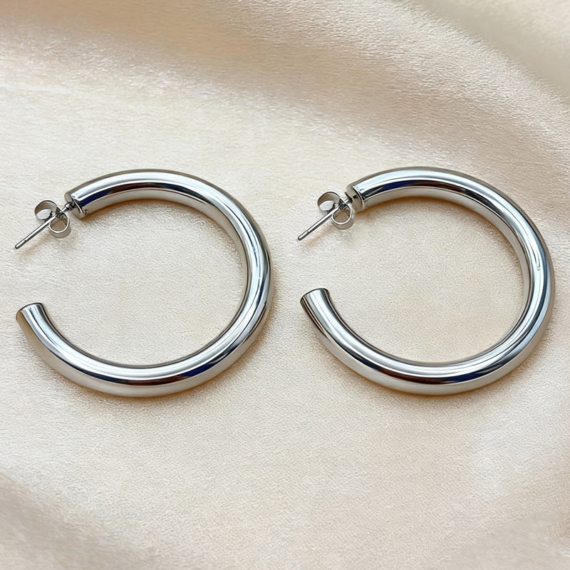Minimalist Hollow Hoop Earrings
