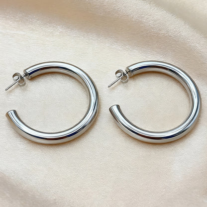 Minimalist Hollow Hoop Earrings
