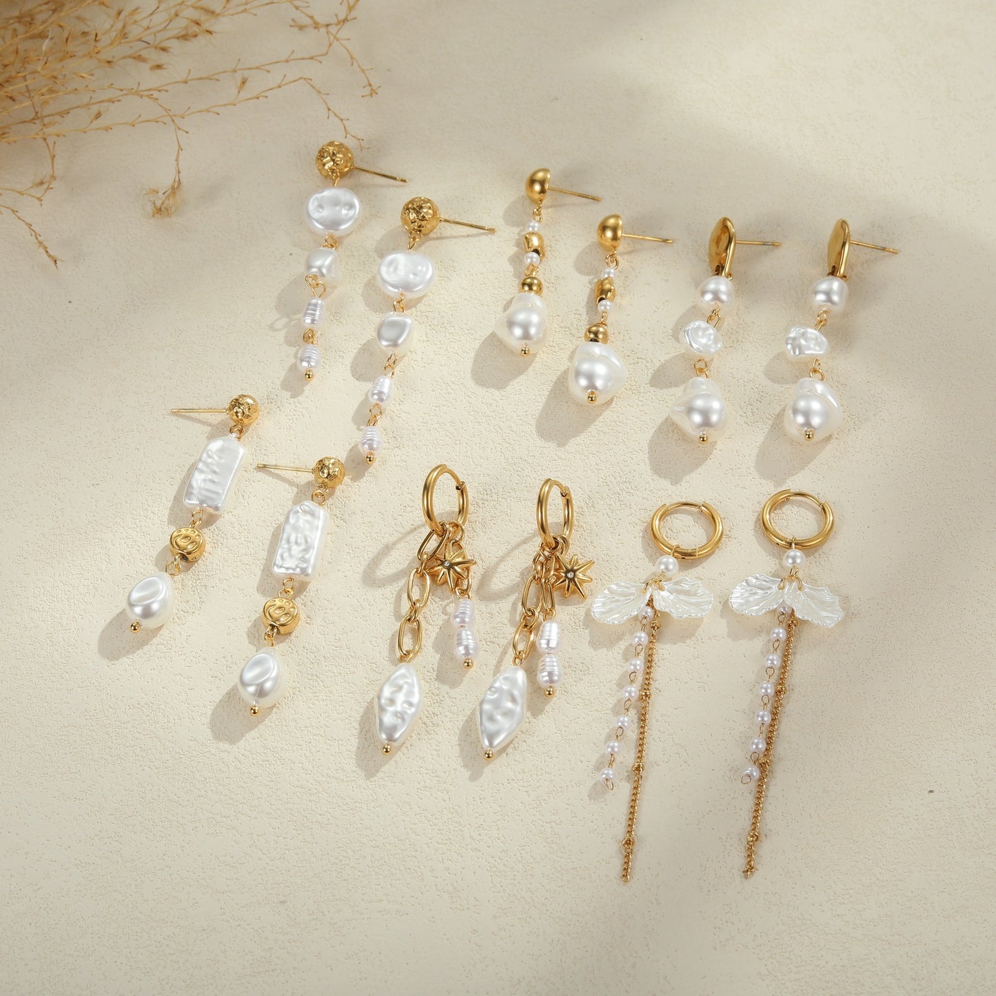 Ins Retro Design Baroque Pearl Earrings