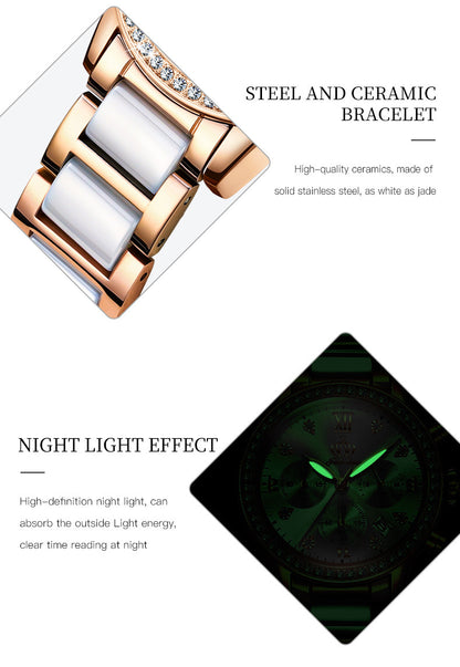 Women Simple Rhinestone Quartz Watch Waterproof Watch