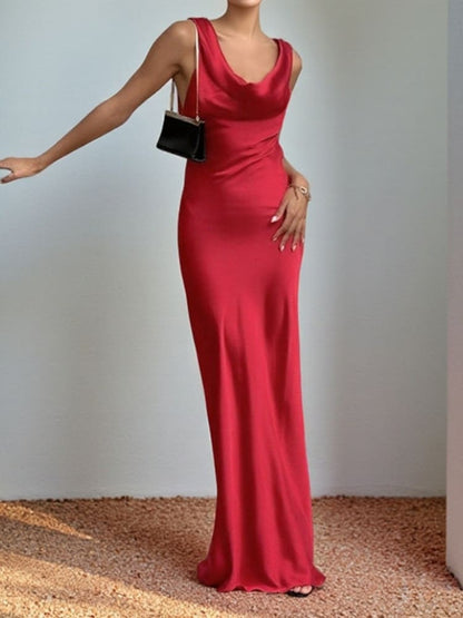 Women’s Deep Drape Neck Gown