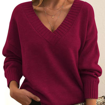 Women’s V-Neck Knit Sweater
