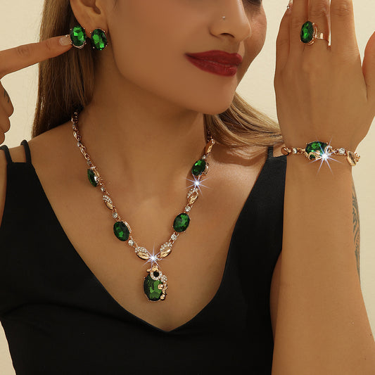 Women's Fashion Personality Four-piece Jewelry Sets